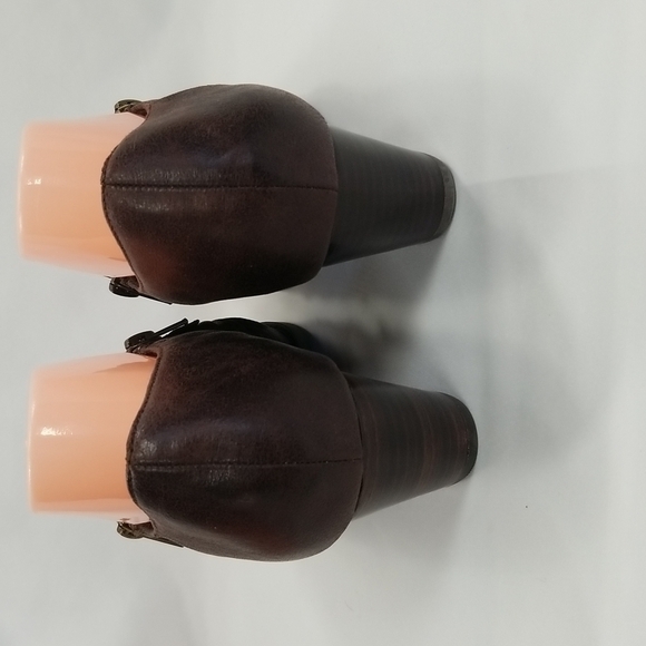 Baretraps SZ 9M Rosamund Ankle Boots Booties Heeled Brown Side Zip Vegan - Picture 6 of 11